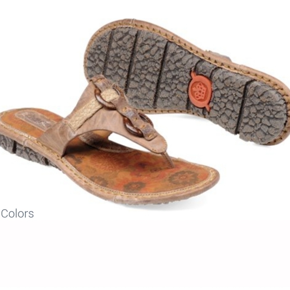 Born Women Gannet Comfort T strap Vintage Sandals shoes sz 8